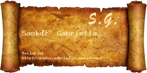 Saskó Gabriella névjegykártya